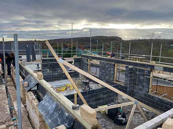 construction of custom new build home