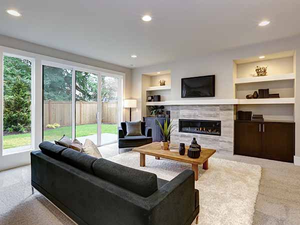 Future-Proof with Adaptable Spaces in living room in custom built home